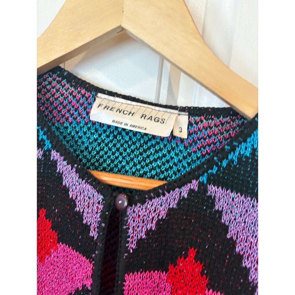 French Rags Multi‎ Color Cardigan Size 3 - Picture 7 of 8